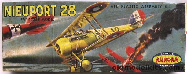 Aurora 1/48 Nieuport 28, 108-69 plastic model kit